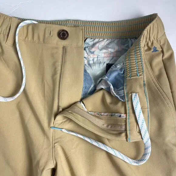 Chubbies Everywear Performance Pants Mens Large Brown Stretch Elastic Waist - Picture 6 of 16